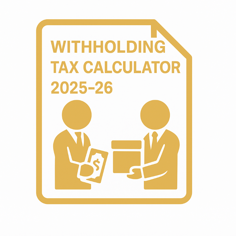 WITHHOLDING TAX CALCULATOR 2025-26