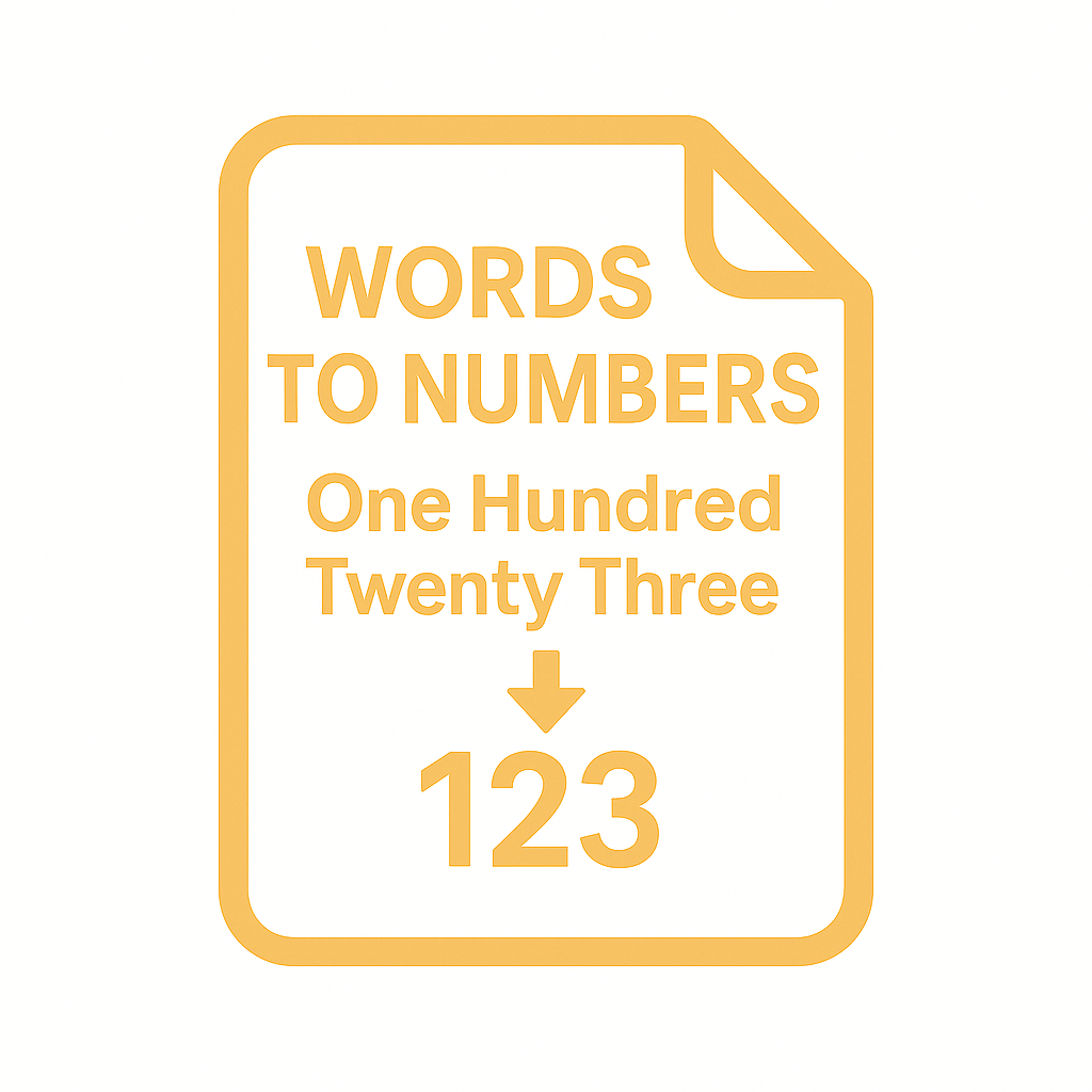 Words to Numbers